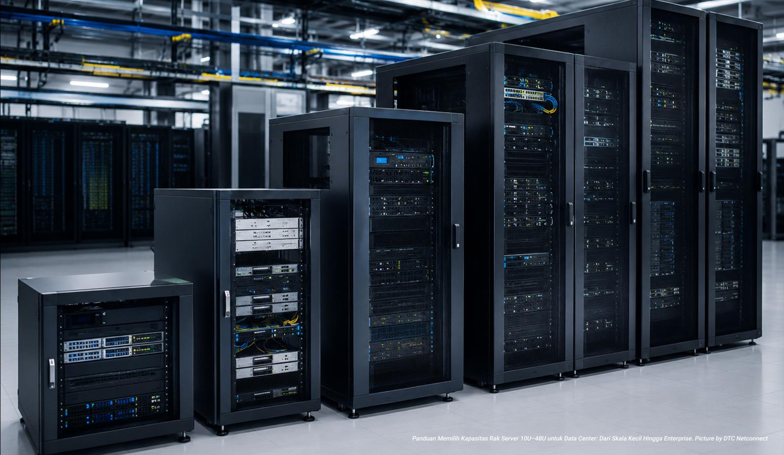 Panduan Memilih Kapasitas Rak Server 10U sampai 48U untuk Data Center, dari Skala Kecil Hingga Enterprise