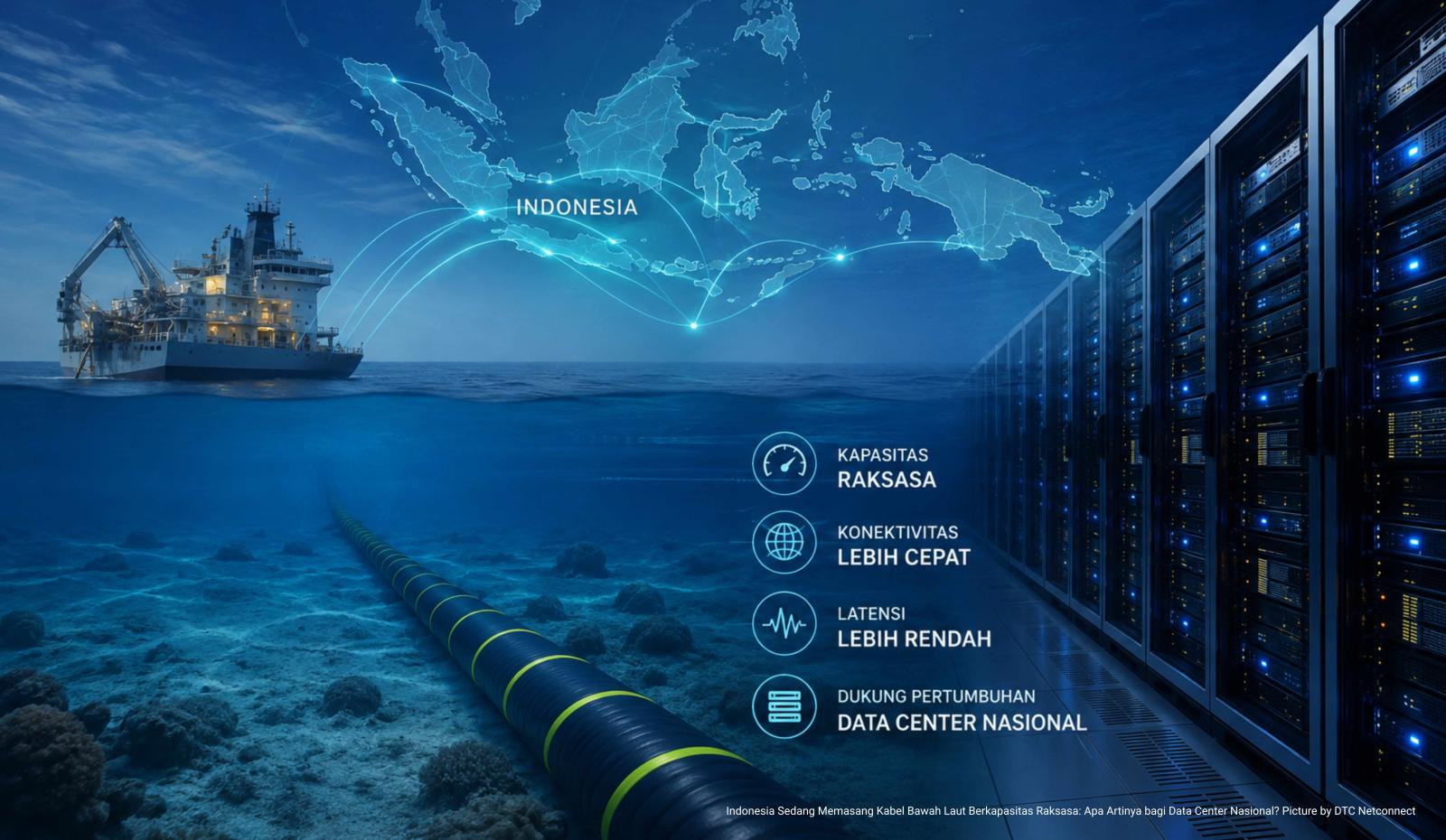 Indonesia Sedang Memasang Kabel Bawah Laut Berkapasitas Raksasa: Apa Artinya bagi Data Center Nasional?