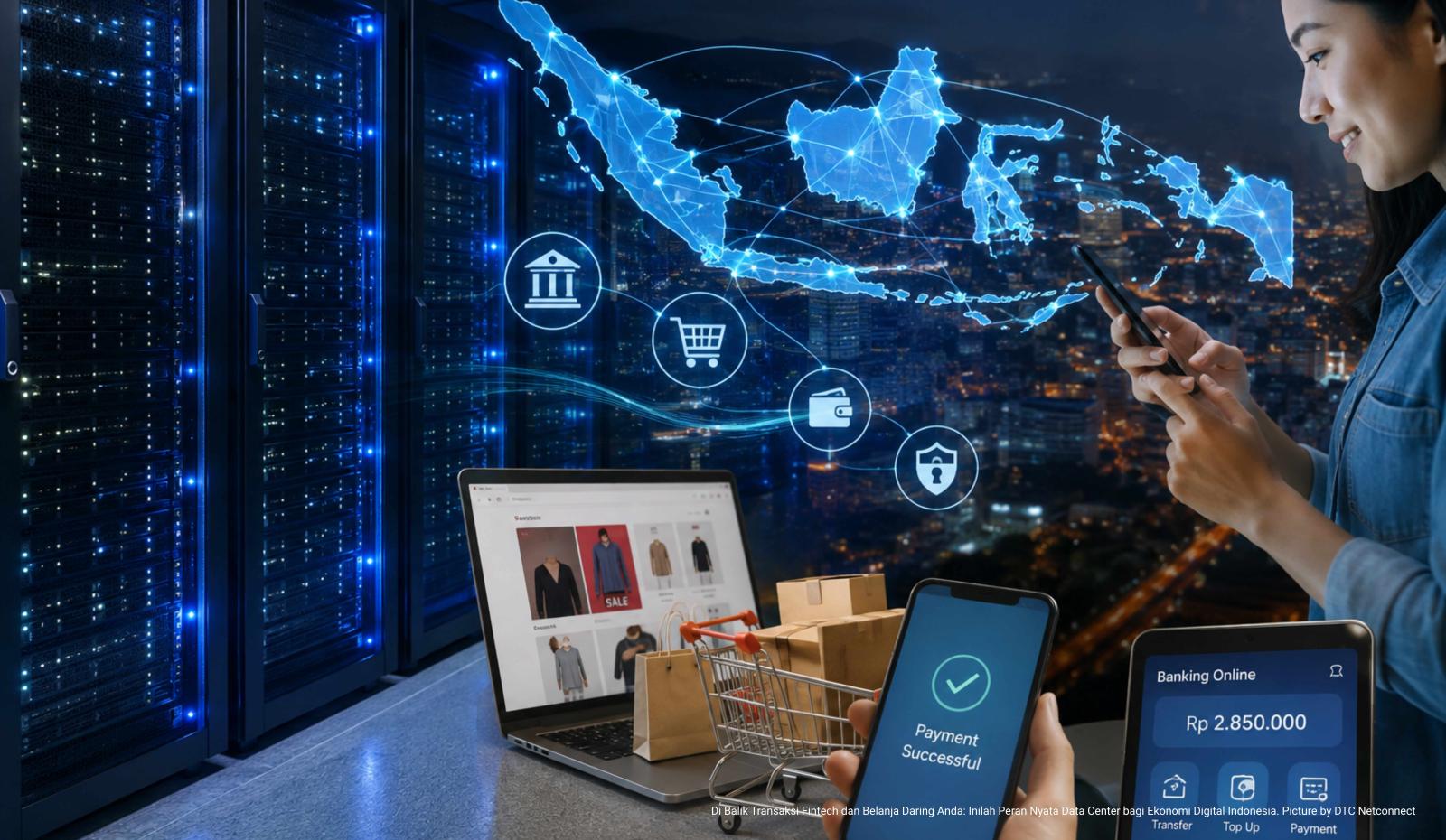 Di Balik Transaksi Fintech dan Belanja Daring Anda: Inilah Peran Nyata Data Center bagi Ekonomi Digital Indonesia