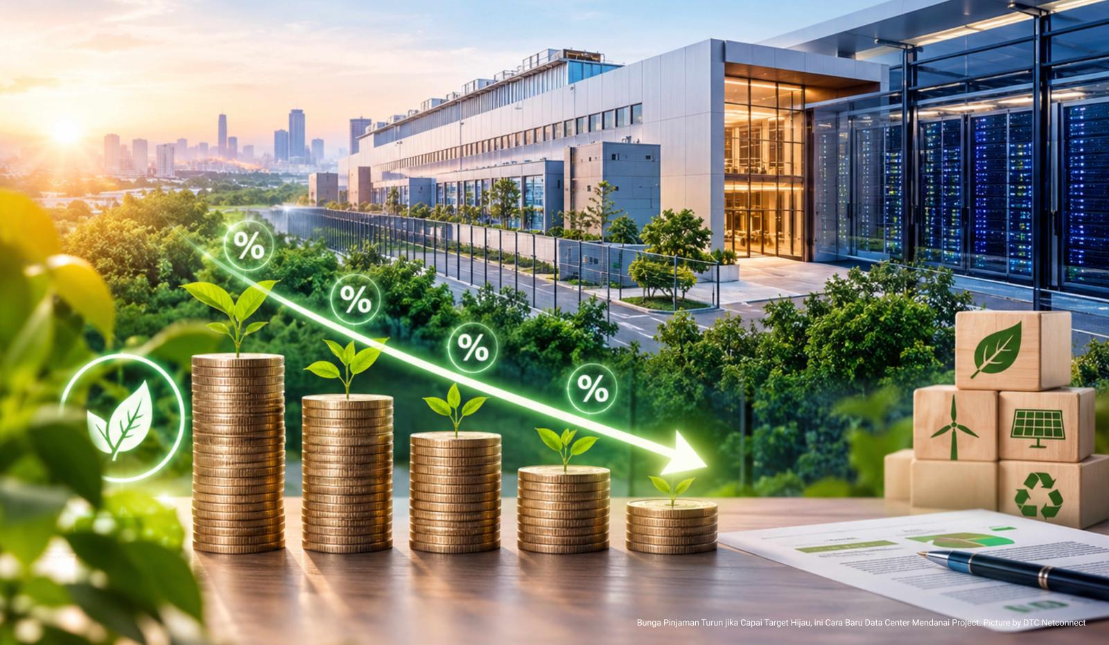 Bunga Pinjaman Turun jika Capai Target Hijau, ini Cara Baru Data Center Mendanai Project