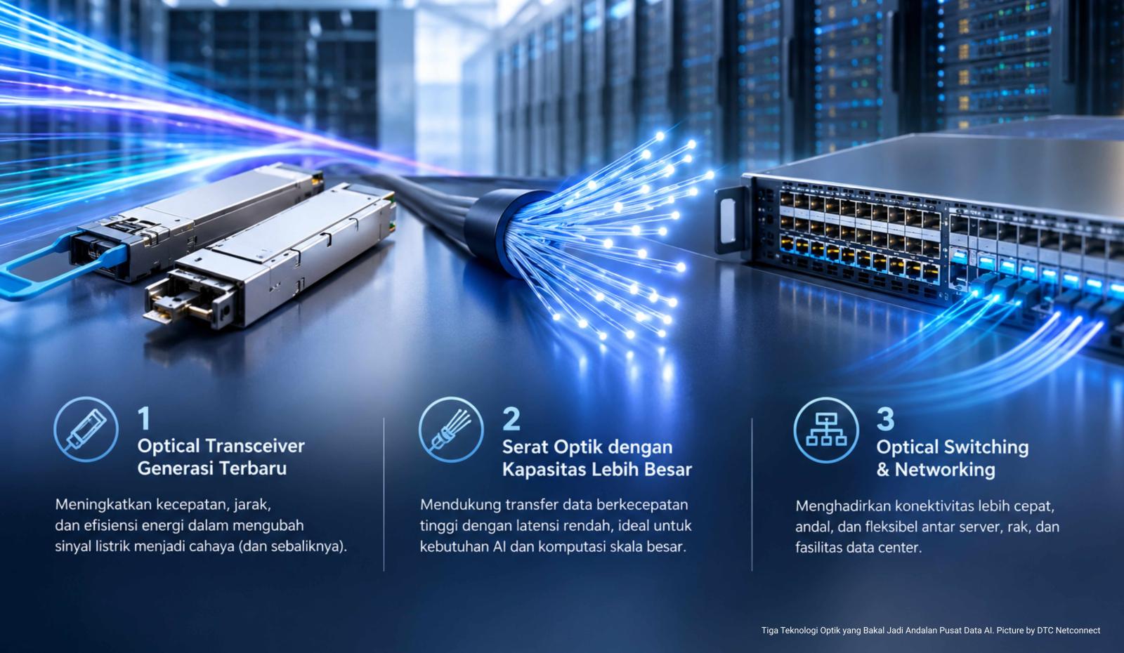 Tiga Teknologi Optik yang Bakal Jadi Andalan Pusat Data AI